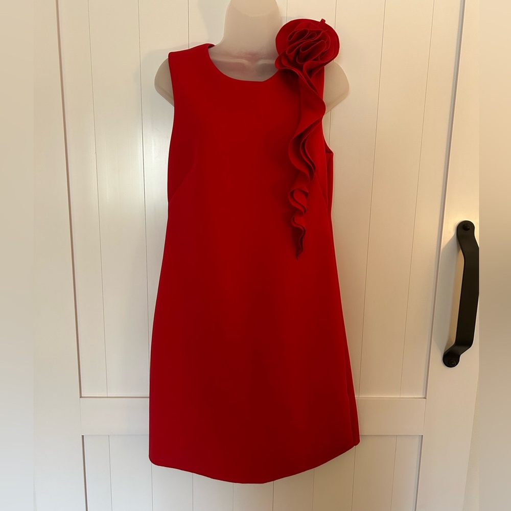 Jason Wu Elegant Red Dress with Floral Detail